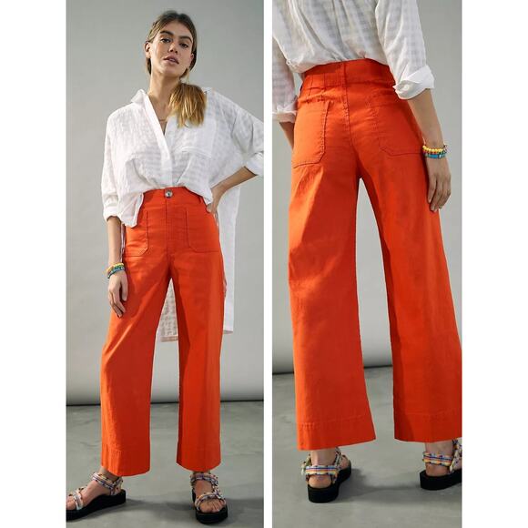 Maeve Pants - MAEVE Anthropologie The Colette Crop Wide-Leg Pant Size 26
